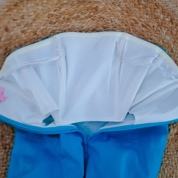 Lilly Pulitzer Blue Stitched Coral Strapless Dress - Picture 6 of 13